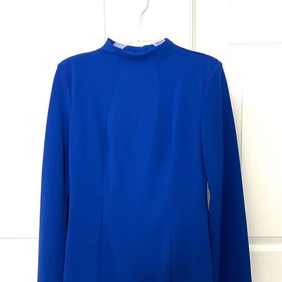 Mossman Cobalt Blue Sense Of Mystery Night Out Dress Long Sleeve Mini Size 10 - Picture 5 of 16